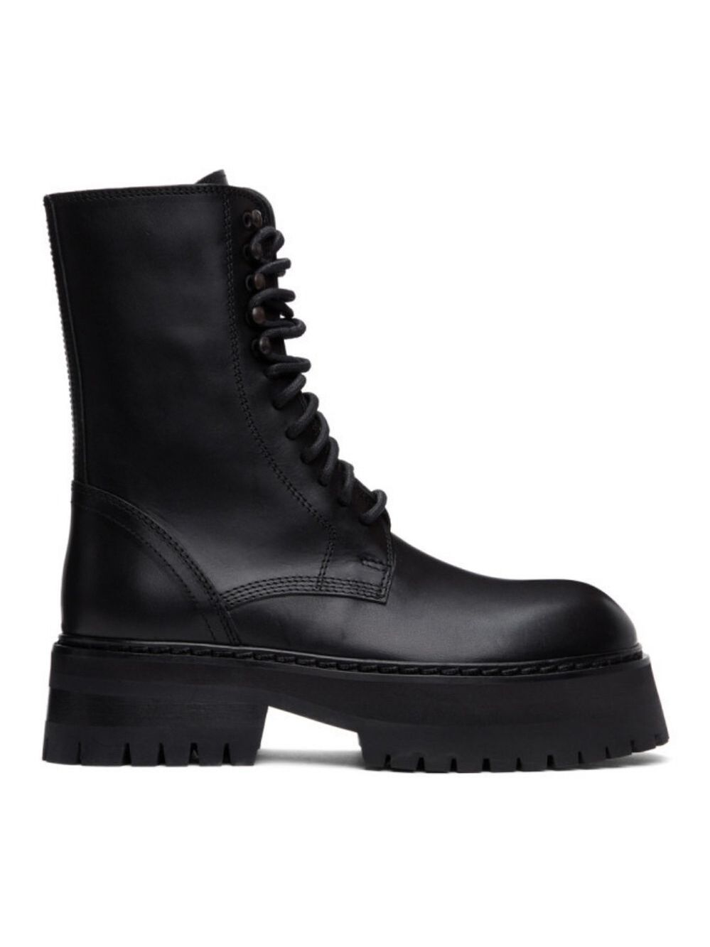 Ann Demeulemeester Black Oversized Sole Tucson Lace-Up Boots size 35 BNWB